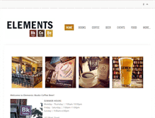 Tablet Screenshot of elementsbookscoffeebeer.com